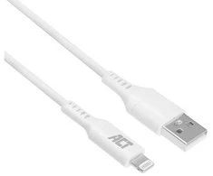 ACT USB 2.0 įkrovimo/duomenų kabelis A tipo kištukas - Lightning tipo kištukas, 1 metro ilgio, MFI sertifikuotas