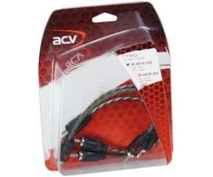 ACV 30.4970-102, RCA, kištukas, 2 x RCA, lizdas, 0,3 m, juodas