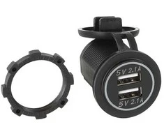 ACV USB įkrovimo adapteris 12/24 V su balta šviesa