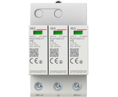 AEG NUX1000 - PV trumpalaikė apsauga, T2, (L-L) 1000 V nuolatinė srovė, maks. 8/20 µs trumpalaikė nuotėkio srovė 40 kA