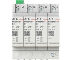 AEG NUX275-3NFM - Kintamosios srovės trumpalaikio nuotėkio apsauga, T2, (L-N) 275 V AC, maks. 8/20 µs trumpalaikio nuotėkio srovė 40 kA