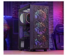 Aerocool Hive-G-BK-v3, Midi bokštas, PC, Juoda, ATX, micro ATX, Mini-ITX, Akrilnitrilo butadieno stirenas (ABS), SPCC, 15,7 cm