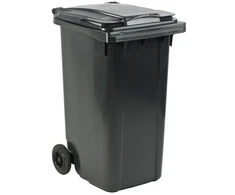 Šiukšlių konteineris, ESE, pilkas, plastikas, 240 l, atsparus UV spinduliams