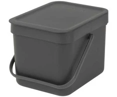 Šiukšliadėžė Brabantia „Sort &amp; Go“ – pilka – plastikinė – 6 l