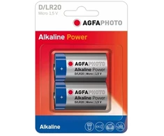 AgfaNuotrauka 110-802619, vienkartinė baterija, D, šarminė, 1,5 V, 2 vnt., mėlyna, pilka