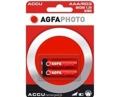 AgfaPhoto NiMh Micro 1000 mAh, įkraunama baterija, AAA, nikelio-metalo hidridas (NiMH), 1,2 V, 2 vnt., 1000 mAh