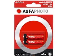 AgfaPhoto NiMh Micro 1000 mAh, įkraunama baterija, AAA, nikelio-metalo hidridas (NiMH), 1,2 V, 2 vnt., 1000 mAh