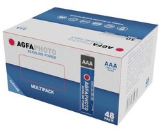 AgfaPhoto 110-859330, Single-use battery, AAA, Alkaline, 1.5 V, 48 pc(s), Juodas, Mėlyna, Raudona, Baltas