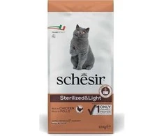 Agras Pet Foods Sausas Kačių Maistas - Schesir Suaugusiems Sterilizuotiems Katėms, Vištiena, 10 kg
