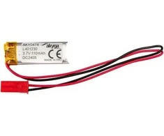 Li-Po baterija LP401230 Akyga AKY0474 3,7 V / 110 mAh PCM JST 2 kontaktų jungtis, 150 mm