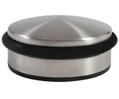 Alba DOORSTOP N, Juoda, Sidabrinė, Elastomero spalvos, Plienas, Tvirtinamas prie grindų, 1 vnt., 90 mm, 90 mm