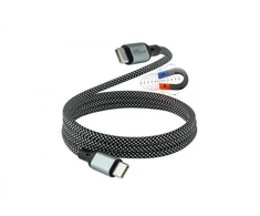 Kabelis USB Alcasa Alcasa 2060-MT010SW kabelis USB USB 2.0 USB C Juodas, Baltas