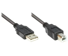 Good Connections USB2.0 Kabelis A-B juoda 0,25m (2510-025OFS)