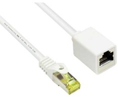 GoodConnections „Good Connections“ RJ45 jungiamasis kabelis su „Cat.7 Roh“ apsauga ir skląsčio apsauga (RNS), S/FTP, PiMF, be halogenų, 600MHz, OFC, baltas, 1m, „Good Connections“ (8070VR-010W)