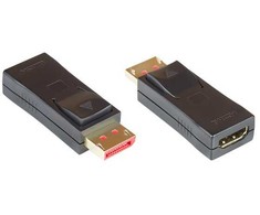 Adapteris AV Alcasa Alcasa HDMI-DP14G lyties keitiklis / Displayport kabeliai Juodas