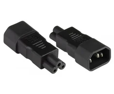 Adapteris AV Alcasa Alcasa PA-1405S maitinimo kištukų adapteris C14 C5 Juodas