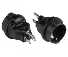 Alcasa PA-4502S maitinimo kištukų adapteris B tipo F tipo juodas