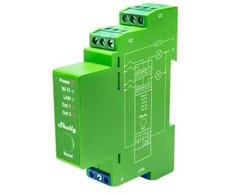 Shelly · DIN bėgelis · „Pro Dimmer 2PM“ · LED ir kaitrinės lemputės · 2 kanalai · Matavimo funkcija · WLAN (Shelly_Pro_Dimmer_2PM)