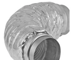 Alnor Lankstus duslintuvas Ø125 - 1000 mm ilgis, 50 mm izoliacija. Movinė jungtis.