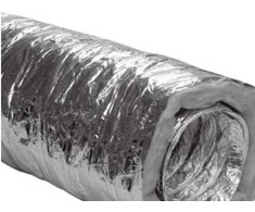 Alnor Garso izoliacinė žarna Ø125 - su garų barjeru ir 50 mm izoliacija, ilgis: 10 m.