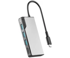 Alogic Fusion Core USB-C 5 prievadų šakotuvas, pilkos spalvos