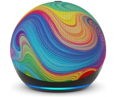 Ausinės Amazon Echo Dot 5th Generation Kids Rainbow Swirl Design, B0FD46F2YK