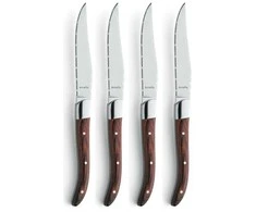 Amefa Royal Steak 2520 - 4 vnt Steak peilis rinkinys ruda medinėje dėžutėje