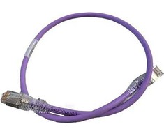 Amp Netconnect NETCONNECT jungiamasis kabelis cat 6A S/FTP PiMF, ilgis: 0,5 m, spalva: violetinė, su LSZH apvalkalu