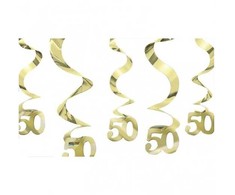 Amscan Loftspiral guld 50