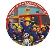 Riethmuller Europe Oval paper plates firefighters 23cm 8pcs