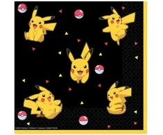 Party Deco Vakarėlių dekoro „Pokemon“ servetėlės, 33 cm