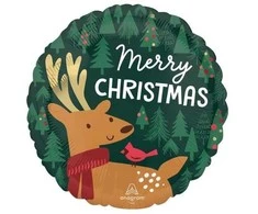 Amscan Rensdyr folieballon Merry Christmas