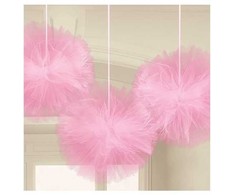 Amscan Tyl pomponer, pink