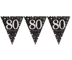 Amscan Vimpelguirlande 80 år Sparkling