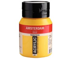 Amsterdam Akrilinė Danga - Royal Talens - Vidutinė Azo Geltona - 500ml - Mišrus - Geltonos Spalvos