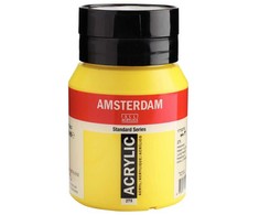 Akrilinė dažai - Amsterdam - 500ml - Pirminė geltona - Atsparumas šviesai - Ilgaamžis