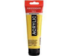Akrilinė dažai - Amsterdam - 120ml tūbelė - Skaidrus geltonas - Atsparumas šviesai - Satino paviršius