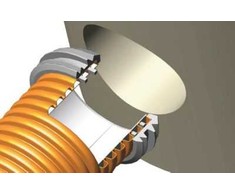 Sriegimo įvorė 225 mm - K2 vamzdžiui DN200. Gręžinio skersmuo ø251 mm. EPDM. Uni-Seals ACT