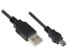 USB kabelis „Good Connections“ USB-A - miniUSB 0,3 m Juodas (3310-AM03)