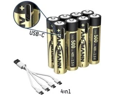 Ansmann 1311-0031 Įkraunamos AAA ličio baterijos 400 mAh 1,2 V 8 vnt.