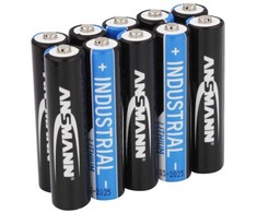 Ansmann 1501-0010, Vienkartinės baterijos, AAA, Ličio, 1,5 V, 10 vnt., Juoda