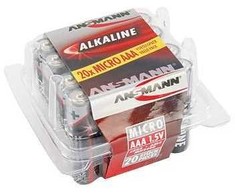 Ansmann 5015538, Vienkartinės baterijos, Šarminės, 1,5 V, 20 vnt., Daugiaspalvės, 10,5 mm