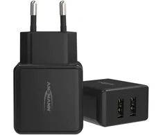 Ansmann namų įkroviklis HC212 2xUSB 2400mA juodas