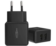 Ansmann namų įkroviklis HC212 2xUSB 2400mA juodas