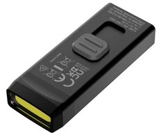 Žibintuvėlis Ansmann Ansmann Keychain light KL80R, Keychain prožektorius, Juodas, Aliuminio, Mygtukai, IPX3, COB LED
