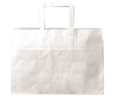 Antalis Nešiojamas maišelis 17 l 350x170x245 mm 80 g su rankenėlėmis, popierinės gėlės, baltas, 200 vnt./kartoninėje dėžėje