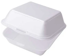 Burger Mėsainių dėžutės putplastis su dangteliu XXL baltas 205x205x110mm 2x100vnt./pak. - (200 vnt.)