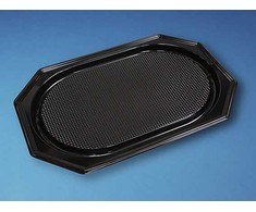 Antalis Padėklas 36x54 cm didelis plastikinis PET juodas dangtis 73705, 10 vnt./kartoninėje dėžėje