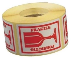 Antalis Etiketė su užrašu „Atsargiai/Trapu“ 45x65mm 1000 vnt./ritinėlis