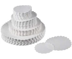 Bond Paper Reljefinės popierinės lėkštės 26 cm apvalios 500 vnt./pak. - (500 vnt.)